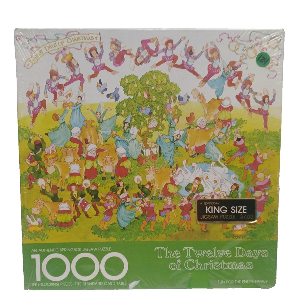 Vintage Springbok The Twelve 12 Days Of Christmas 1000 pc Jigsaw Puzzle‎